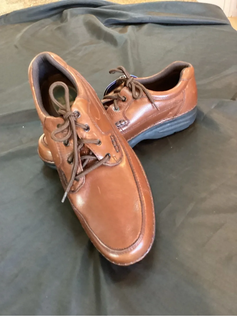 Nunn Bush,Men's Brown, Leather Lace-Up Casual Shoes, Size 15 Wide